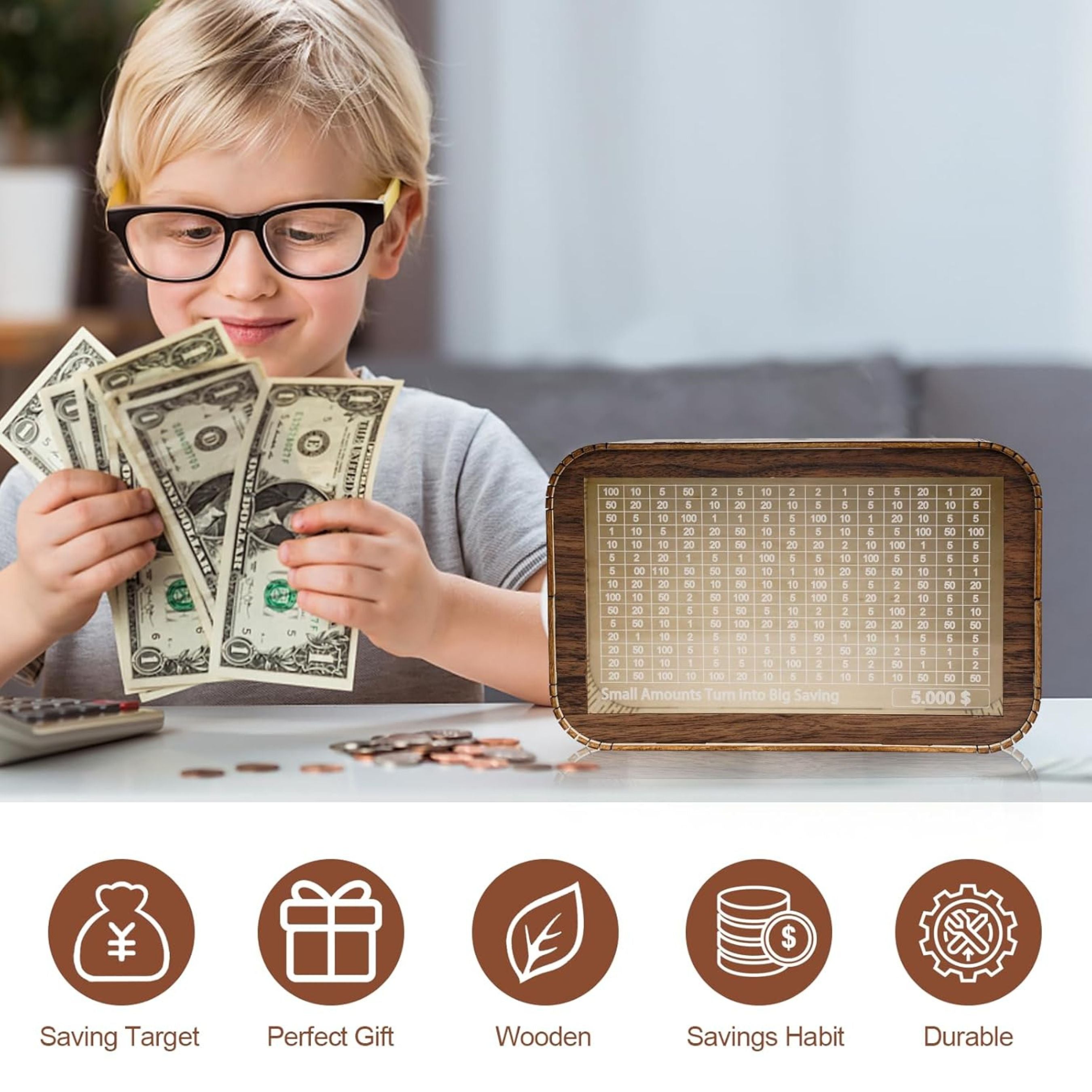 Vaultique™ ₹1 Lakh Saving Goal Money Bank