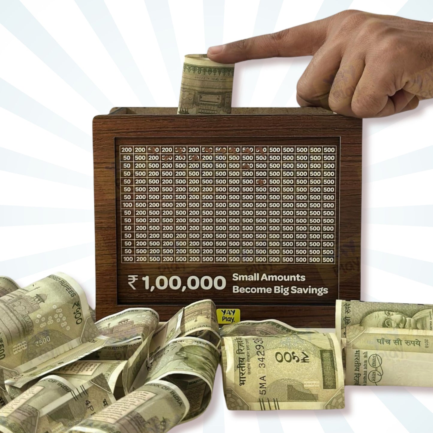 Vaultique™ ₹1 Lakh Saving Goal Money Bank